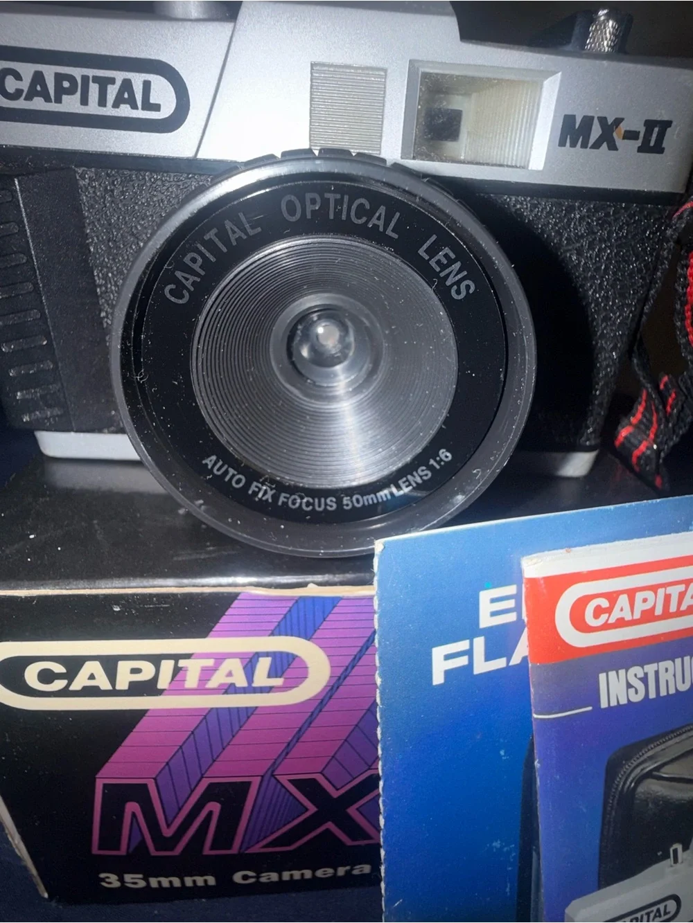Vintage CAPITAL MX-11 35MM FILM RETRO CAMEA W50MM LENS  & ORIGINAL BOX